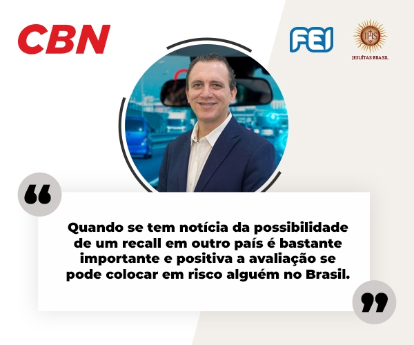 Professor Cleber Gomes, do curso de Engenharia Mecânica, foi fonte para reportagem especial na CBN